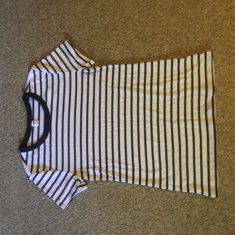 Black and white striped top